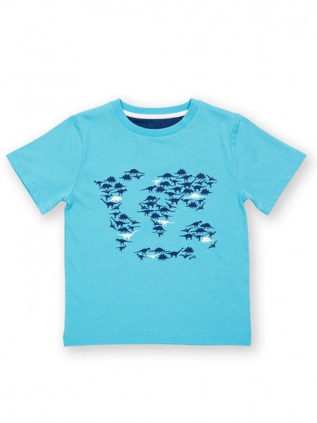 T-Shirt mit Dino-Print, blau von Kite Clothing 1