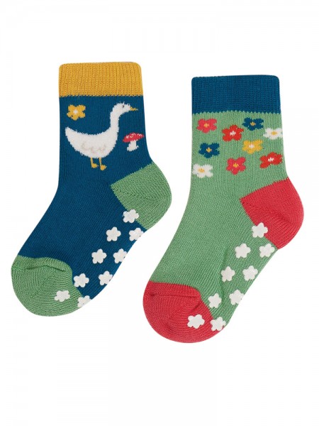 Anti-Rutsch-Socken mit Blumemuster von Frugi 1
