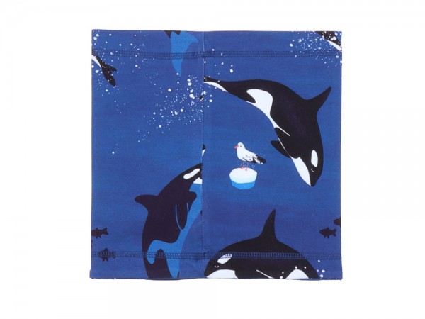 Jersey-Schlauchschal "Orcas", blau von Walkiddy vorn