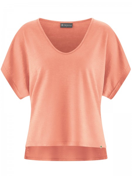 Slub Jersey T-Shirt, peach von HempAge