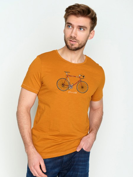 Gelbes Shirt mit 1/4 Arm, Rad-Print von Greenbomb 1