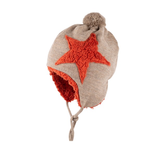 Mini-Bommel-Plüsch-Mütze, kaschmir, Wolle/Baumwolle, Stadelmann Natur