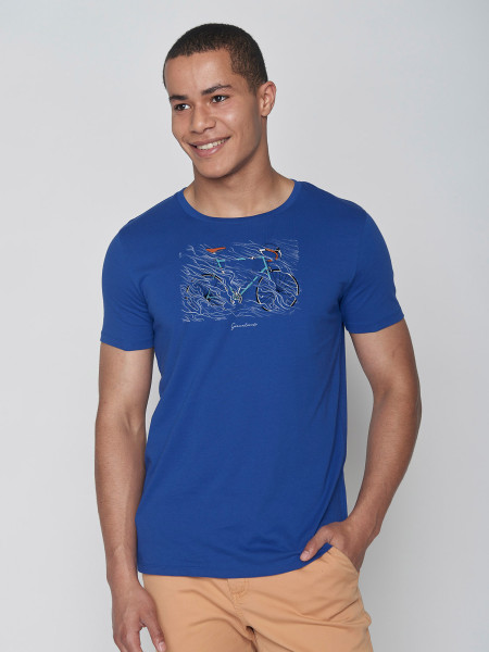 T-Shirt "Bike storm", blau von Greenbomb 1