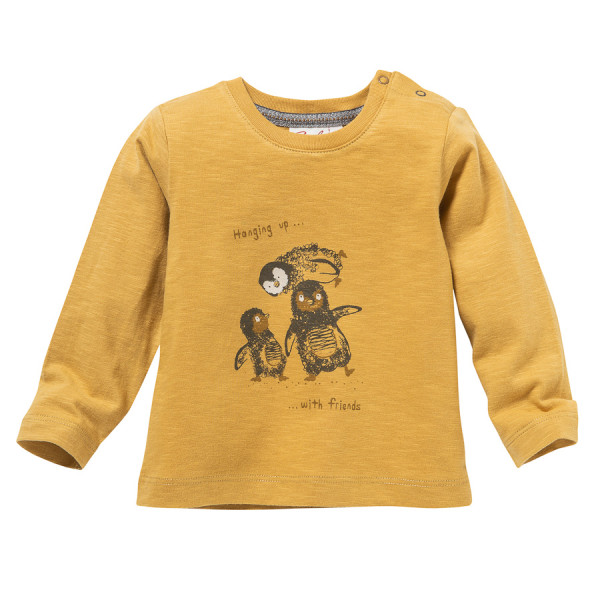 Baby-Shirt mit Pinguin-Druck, messing von People Wear Organic