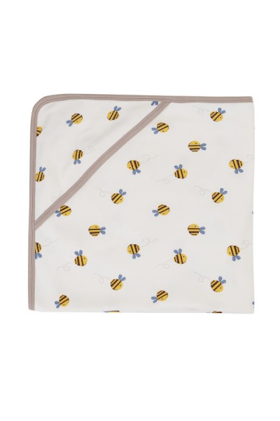 Kapuzendecke mit Bienen-Print von Frugi 1