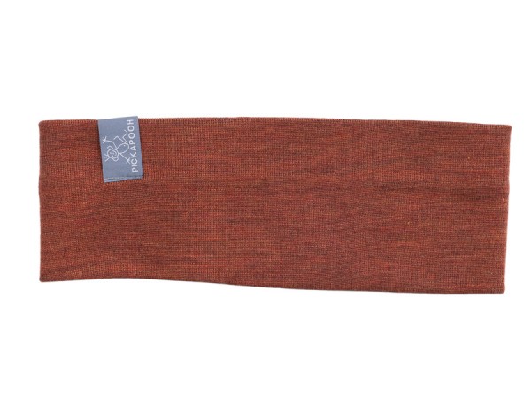 Dünnes Stirnband aus Wolle und Seide, red wood von Pickapooh