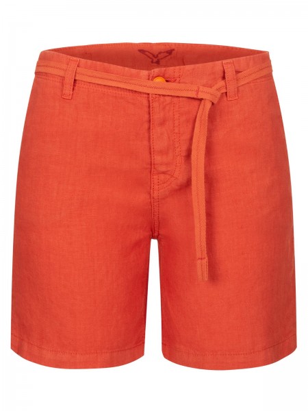 Bermuda-Shorts aus Leinen, orange