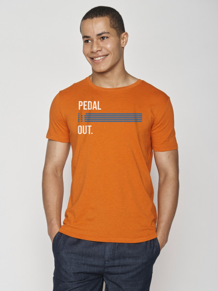 T-Shirt "Pedal it out", orange von Greenbomb 1