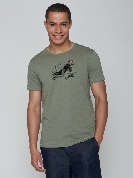T-Shirt mit Turtle-Print, olive von Greenbomb 1