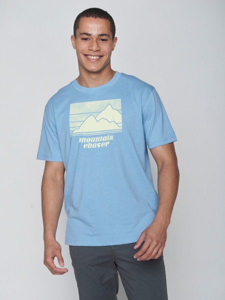 T-Shirt mit Mountain-Druck, hellblau von Greenbomb 1