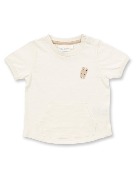 T-Shirt mit Kängurutasche, Giraffe von Sense Organics