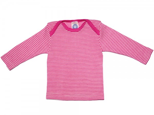 Baby und Kleinkind Schlupfhemd, pink-natur-geringelt 1 Stadelmann Natur Online Shop