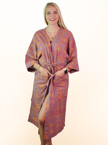 Kimono mit Print, rot-orange von Madness 1