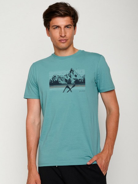 Herren-Shirt mit Druck, marine blue von Greenbomb 1