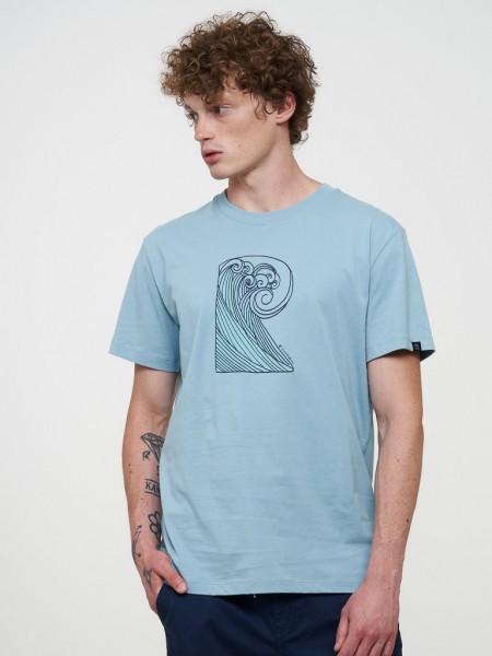 T-Shirt für Männer mit Welle, hellblau von Recolution 1