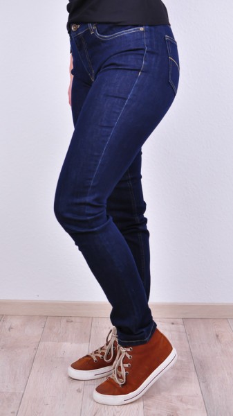 Jeanshose mit schmalen Beinverlauf, dunkelblau von Bloomers 3