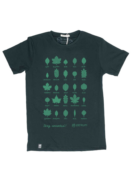 T-Shirt &quot;Basic&quot; Blätter, forest